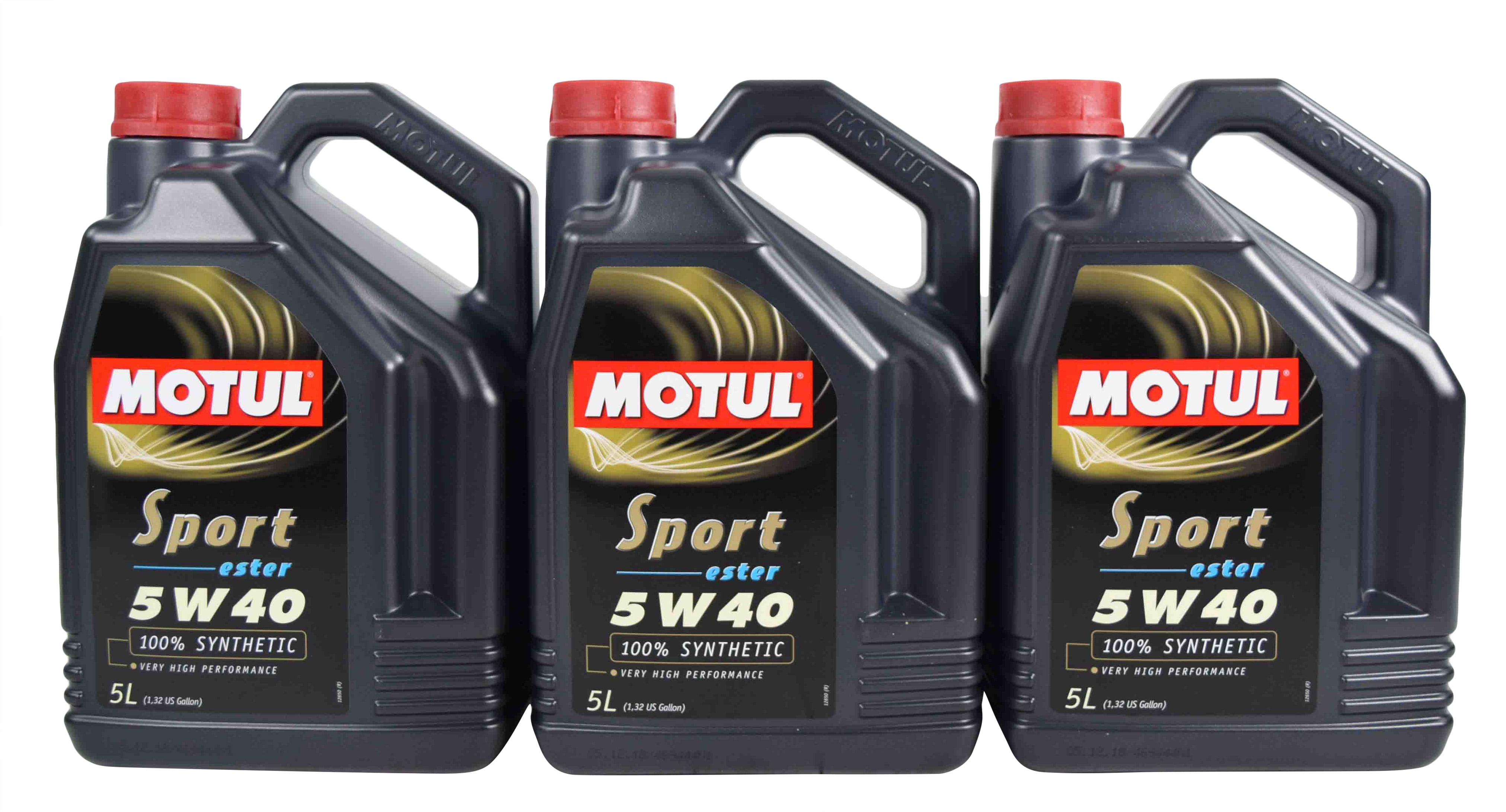 Motul 105700 Sport 5W40 Full Synthetic Ester Motor Oil 5W40 5 Liters