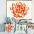 thumbnail image 2 of Designart 'Ancient Detail of A Orange Lotus' Traditional Framed Canvas Wall Art Print, 2 of 5