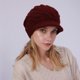 thumbnail image 3 of SZTXJ Women's Knitted Beanie Hat with Knit Visor Beanie Beret Warm Ski Caps for Winter (Red), 3 of 4
