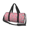 thumbnail image 1 of Fotbe Pastel Christmas Trees on Pink Bolsa Deportiva de Lona Plegable con Estampado, Bolsa de Gimnasio con Bolsillo Seco/Húmedo, Bolsa de Viaje Ultraligera de Gran Capacidad, 1 of 6