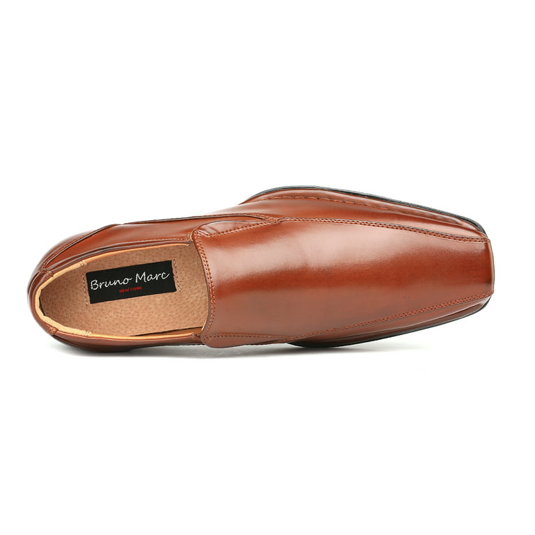 Bruno Marc Men Fashion Comfort Classic Square Toe Slip On Loafers 