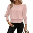thumbnail image 2 of yillto Women's Dressy Top Long Sleeve Casual Shirt Work Business Blouses Fall Elegant Outfits for Ladies, 2 of 7