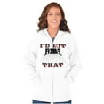 thumbnail image 4 of Id Hit That Funny Bowling Alley Unisex Fleece Graphic Zip Up Hoodie Brisco Brands 2X, 4 of 5