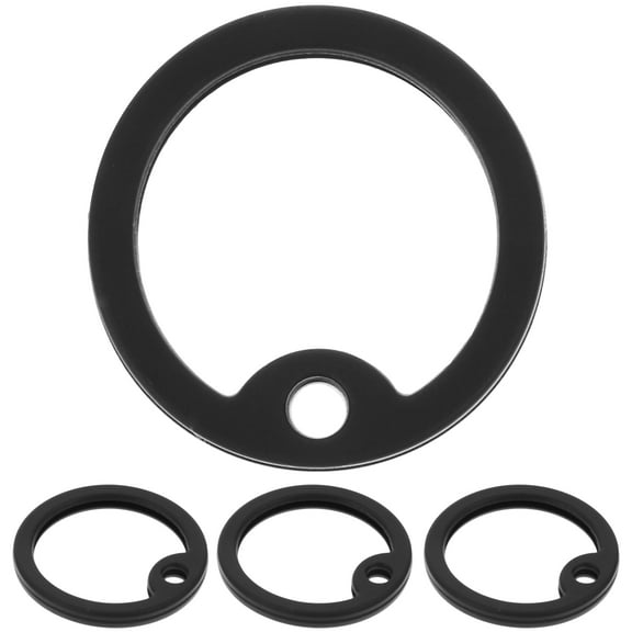 4 Pcs Military Dog ID Tag Silencers Silicone Dogtag Silencer (Black)