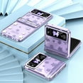 thumbnail image 6 of Allytechgroup Galaxy Z Flip 4 Case, Stars Design Hinge Protection Shockproof Slim Fit Shell Cover Anti-Scratch Transparent Clear Back Cover Phone Case for Samsung Galaxy Z Flip4, Purple, 6 of 7