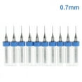 thumbnail image 2 of SENRISE 10 Pcs Tungsten Carbide Macro Drill Bits Set Mini Drill Bit for Circuit Boards Drilling 0.7mm Dark Blue, 2 of 8