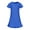 Blue, variant on Girls Short Sleeve Crewneck Dress Slim Fit Stretchy A-Line Dress with Ruffle Hem Summer Casual Basic Mini Dress Size for 18M-14Y