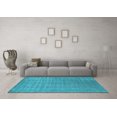 thumbnail image 3 of Ahgly Company Indoor Square Abstract Light Blue Contemporary Area Rugs, 8' Square, 3 of 4