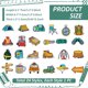 thumbnail image 2 of 24 parches termoadhesivos para camping, bordados, para senderismo, para coser y aplicar en la ropa., 2 of 5