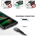 thumbnail image 4 of Fasgear USB C Short Cables 30cm,3 Pack Fast Charging Braided USB A to Type C 2.0 Charger Cords Compatible for Sam-Sung Galaxy S21 Ultra Note 20 S10 Plus S9 S8,Nexus 5X,One-Plus 3,Huawei P20,1ft(Gray), 4 of 7