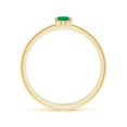 thumbnail image 2 of ANGARA Natural Classic Solitaire Oval Emerald Promise Ring in 14K Yellow Gold for Women (Size-5x4mm) | May Birthstone, Birthday, Anniversary, Jewelry Gift for Women | Natural Emerald Ring, 2 of 10