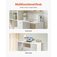 thumbnail image 6 of VEVOR Small Desk with Drawer, Kids Desk for Bedroom, Wooden Simple Study Table for Drawing, Reading, Writing, Rectangle MDF Study Storage Table with Adjustable Shelf for Home, Office, White, 6 of 9