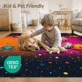 thumbnail image 4 of ODIKA Alfombra Burst Gamer Glowing Gamepad Motif Border Cracked Field Non-Slip Chair-Friendly for Dining Room, Large Office, Lounge, 4 of 7