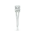 thumbnail image 6 of ANGARA Natural 0.58 Ct. Diamond Three Stone Ring in 14K White Gold for Women (Ring Size: 3.5), 6 of 13