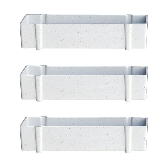 3 PCS White Window Box Planter Succulent Flower Pot Windowsill