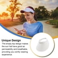 thumbnail image 3 of Sonducket Sombreros para el sol Protección Clip-On Gorras Visera de lino Ajustable Grandes aleros Parte vacía Color sólido Regalo deportivo Sombreros blanco Sonducket AP010232-03, 3 of 6