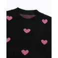 thumbnail image 5 of Women Sweaters Crewneck Cute Heart Valentine's Day Long Sleeve Knitted Sweaters Winter Pullover Sweaters Alsol Lamesa, 5 of 6