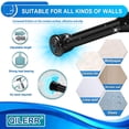 thumbnail image 3 of QILERR Tension Rods 28 to 48 Inches - 2 Pack Adjustable Spring Curtain Extension Rods for Windows, Kitchen, Bathroom, Cupboard, Wardrobe (Black), 3 of 7