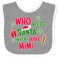 thumbnail image 3 of Inktastic Who Needs Santa when I Have Mimi Boys or Girls Baby Bib, 3 of 4