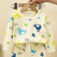 thumbnail image 4 of NOLDARES Infant Baby Girl Cute Outfits Long Sleeve Sweatshirt and Joggers Pants 2 Piece Clothes Set Daily Wear(Sky Blue,5-6 Y), 4 of 5