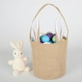 thumbnail image 6 of 1Pcs Easter Bunny Bag for Kids,Jute Baskets Bucket Bags with Rabbit Ears for Easter Eggs Hunting,Bunny Bucket Tote Bags Easter Decoration for Candy Gifts Storage, 6 of 8