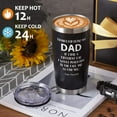 thumbnail image 4 of Gifts for Dad From Daughter, Son, Wife - 20 OZ Tumbler Christmas Day Dad Gifts for Father, Men, Father-in-Law, Husband - Thanks Dad Best Christmas Birthday Gift Presents Boxed Insulated Cup From Kids, 4 of 6