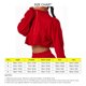 thumbnail image 4 of Sudadera de mujer Manga larga Cuello alto Suelto Deportivo Casual Transpirable Blusa con cremallera para exteriores Rojo S, 4 of 5