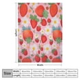 thumbnail image 4 of JEUXUS  Pink Strawberry Flannel Blanket, All Season Soft Cozy Plush Bed Throw fit Bedroom Living Room Sofa Couch Bedding Office Cinema Farmhouse Beach Yoga Travel for Newborn Baby, 4 of 6