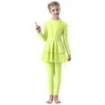 thumbnail image 6 of IDOPIP Modest Swimsuits for Girls Kids Muslim Swimsuits Islamic Full Cover Long Sleeve Top Pants Swim Hijab Cap, 6 of 7