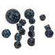 thumbnail image 5 of Juego de 15 dados poliédricos acrílicos D3 a D100 para juegos de mesa, juegos de rol, suministros para fiestas, palabras en negro y azul., 5 of 14