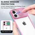 thumbnail image 3 of Hootek Clear Case Compatible with iPhone 16, Sliding Lens Cover Protector, Transparent Phone Case with Colored Frame, Shockproof and Scratch-Resistant Acrylic Back iPhone 16, 3 of 7