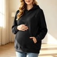 thumbnail image 5 of Women's Maternity Fleece Nursing Hoodie Fall Long Sleeve Side Zipper Breastfeeding Casual Pullover Hooded Sweatshirts S-XXL, 5 of 5