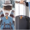 thumbnail image 5 of Square 2Pack PU Leather Sport Ball Cruise Luggage Tag with Privacy Cover and Name ID Tag for Travel Handbags Backpacks Luggage Tags, 5 of 6