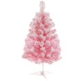 thumbnail image 1 of Árbol de Navidad Gloreyan de 60 cm, PVC rosa, flocado en la nieve, con soporte, 1 of 8