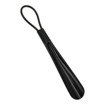 Unique Bargains 1 Pc Sling Short Handle Hangable Shoe Horn for Shoe 11.81"x1.5" Black
