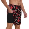 thumbnail image 2 of Fotbe Heart and love Traje de Baño para Hombre – Shorts de Natación de Secado Rápido con Forro y Bolsillos-Small, 2 of 6