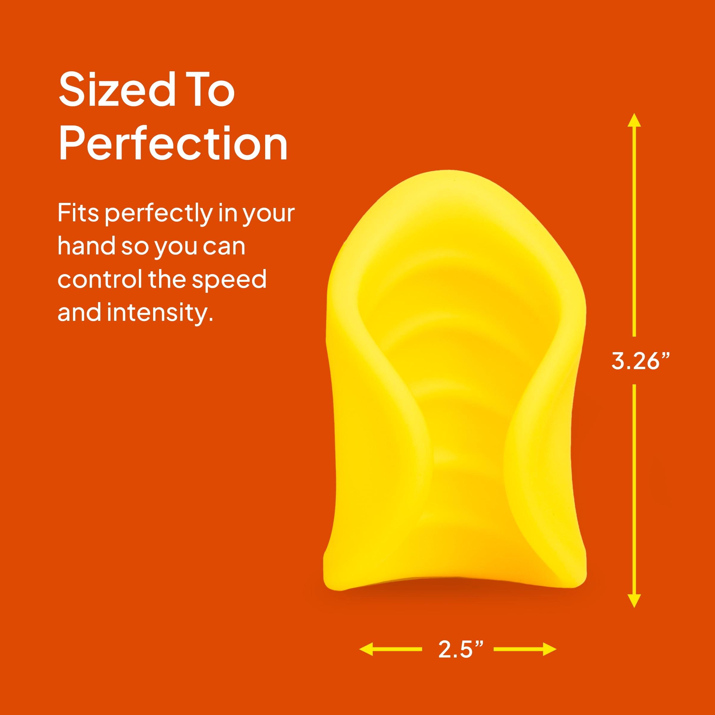 Hello Cake Vibrating Stroker Vibrator for Men, Waterproof & Rechargeable Ribbed Massager Toy with 10 Modes, Yellow