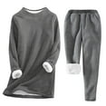 thumbnail image 2 of zanvin Ensemble 2 Pcs pour Femmes Automne Décontracté à Manches Longues avec Ensemble de Pyjama Jogger Lounge, Gris, TG, 2 of 5