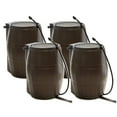 thumbnail image 1 of FCMP Outdoor 50-Gallon BPA Free Home Rain Water Barrel, Brown (4 Pack), 1 of 10