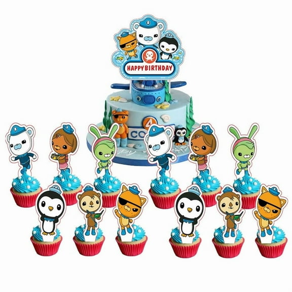 The Octonauts Cake Topper Cupcake Set Party Supplies Decoration Birthday Decor Kit