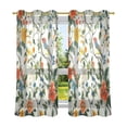 thumbnail image 6 of Yayeee Window Curtains Light Filtering 63"x42" Grommet Panel Pair Home Living Room Decor, Green Floral Pattern, 6 of 7