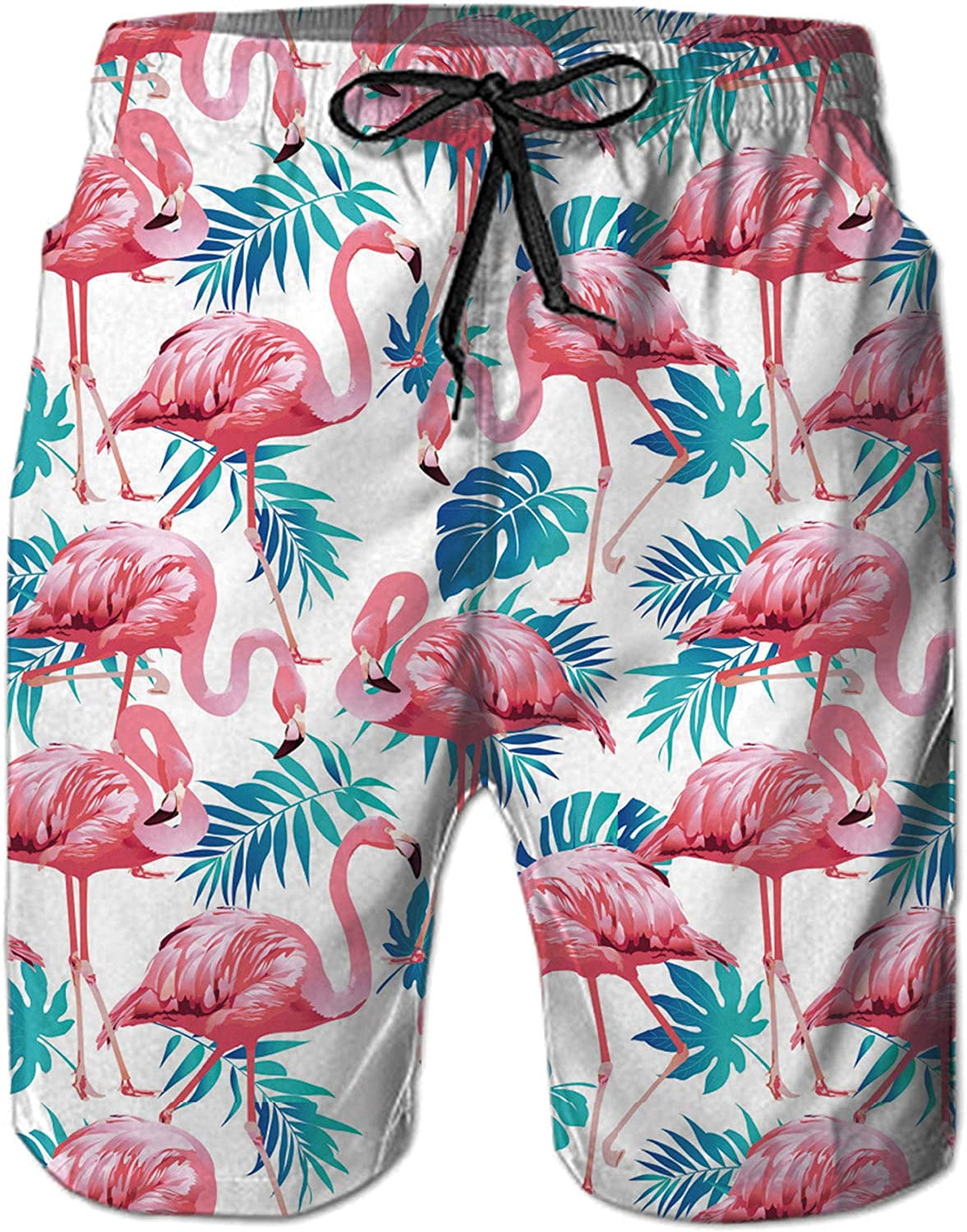 Men's A Pink Flamingo Mens Swim Trunks 3D Print Boardshorts Quick Dry