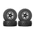 thumbnail image 2 of HILABEE 4 Pcs Pneus en Caoutchouc pour Voiture RC Bonne Adhérence Pneus de Rallye Pièces de Rechange Ensemble de Pneus Noirs, 2 of 9