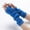 Blue., variant on Womens Girls Fingerless Gloves, Winter Warm Knit Crochet Thumbhole Arm Warmers, Cute Lolita Costume School Arm Warmers Sleeves