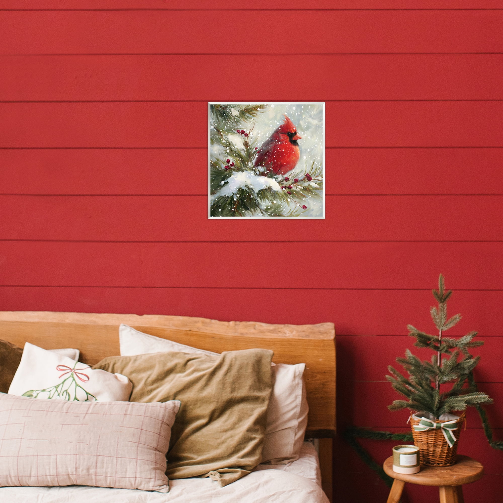 Stupell Industries Winter's Red Jewel Wall Plaque Art, design by Tina LeCour