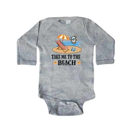 

Inktastic Beach Vacation Florida California Gift Baby Boy or Baby Girl Long Sleeve Bodysuit