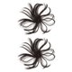 thumbnail image 2 of 2 piezas de postizos de pelo corto para mujer, postizos de raya al medio, postizos sintéticos para mayor volumen, extensiones de pelo con clip, postizos de pelo natural para mayor cobertura, 2 of 8