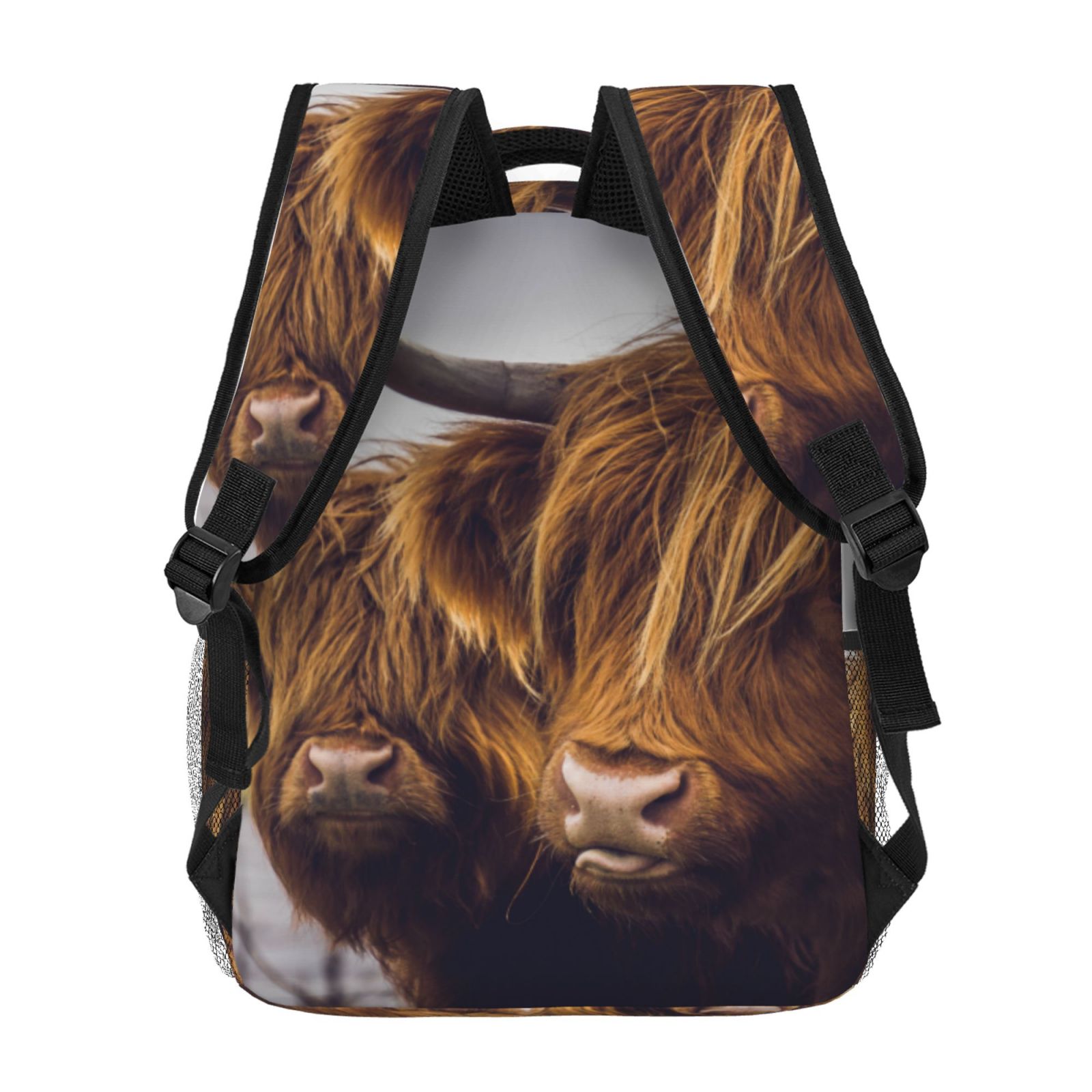 Ratiio Portrait Of Cow With Its Baby Cow Print Eco-Friendly Casual Backpack, Water-Resistant Polyester Canvas Daypack with Smooth Zippers, Comfortable & Durable Travel Bag with Laptop Compartment