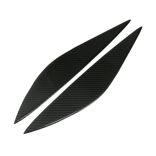 Pegatina para Coche Carbono Fibra Patrón Negro Unique Bargains 1 Par Faro Párpados