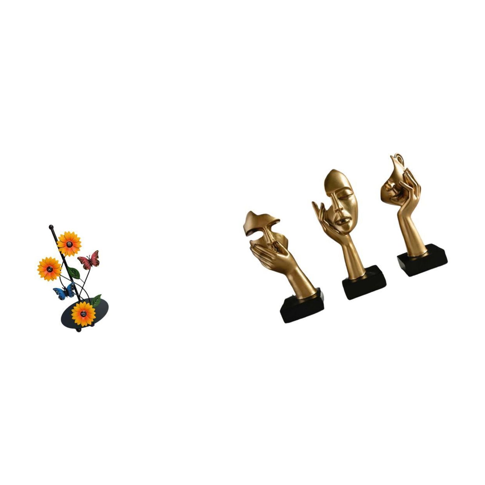 Fiocias Toilet Paper Holder Paper Towel Holder Countertop Kitchen Roll Holders Thinker Statues Iron Resin Material Creative Character Face Decor Suitable for
